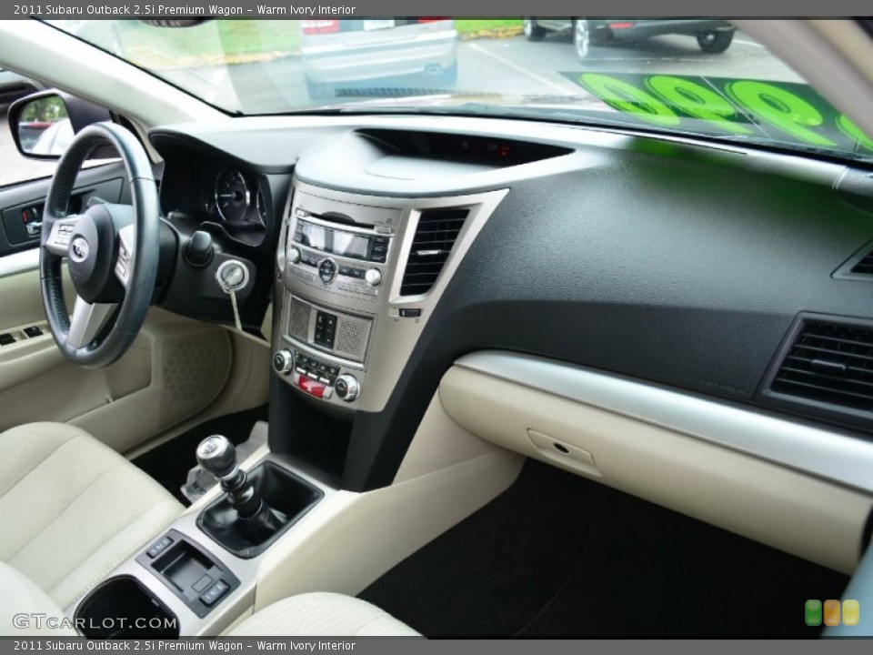 Warm Ivory Interior Dashboard for the 2011 Subaru Outback 2.5i Premium Wagon #95890423
