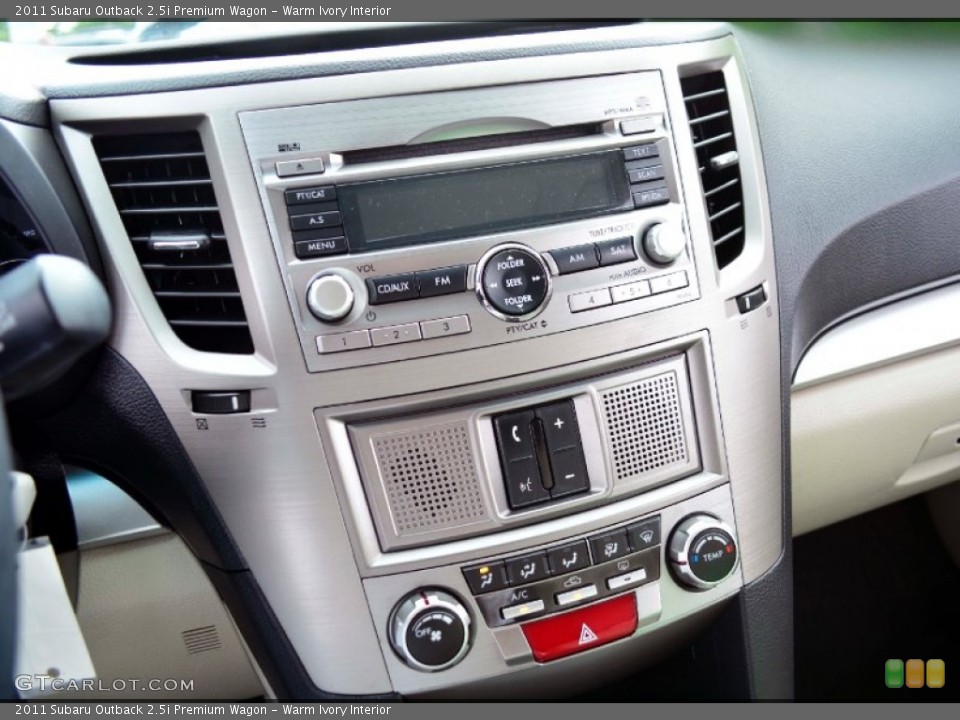 Warm Ivory Interior Controls for the 2011 Subaru Outback 2.5i Premium Wagon #95890447