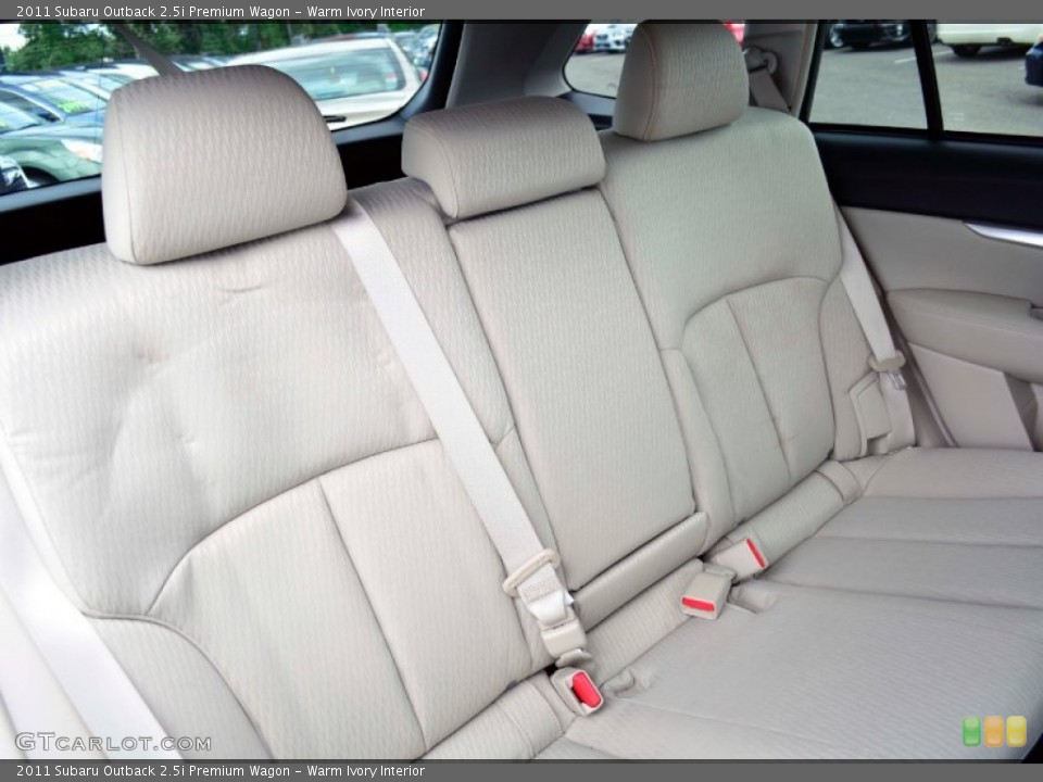 Warm Ivory Interior Rear Seat for the 2011 Subaru Outback 2.5i Premium Wagon #95890486