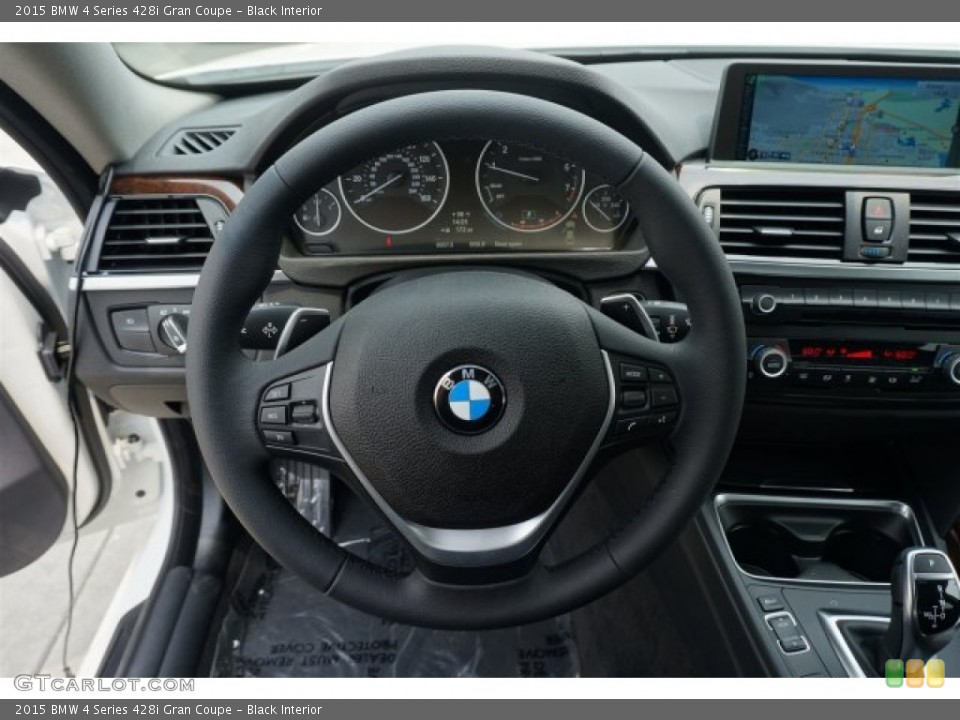 Black Interior Steering Wheel for the 2015 BMW 4 Series 428i Gran Coupe #95893159