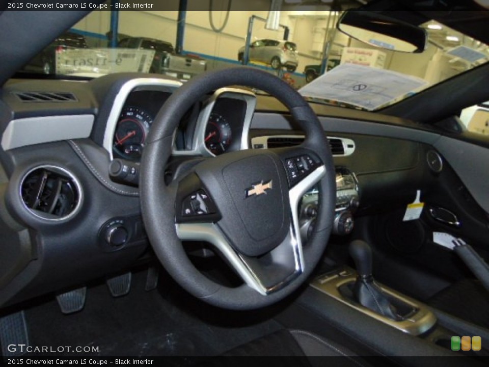 Black Interior Steering Wheel for the 2015 Chevrolet Camaro LS Coupe #95896033