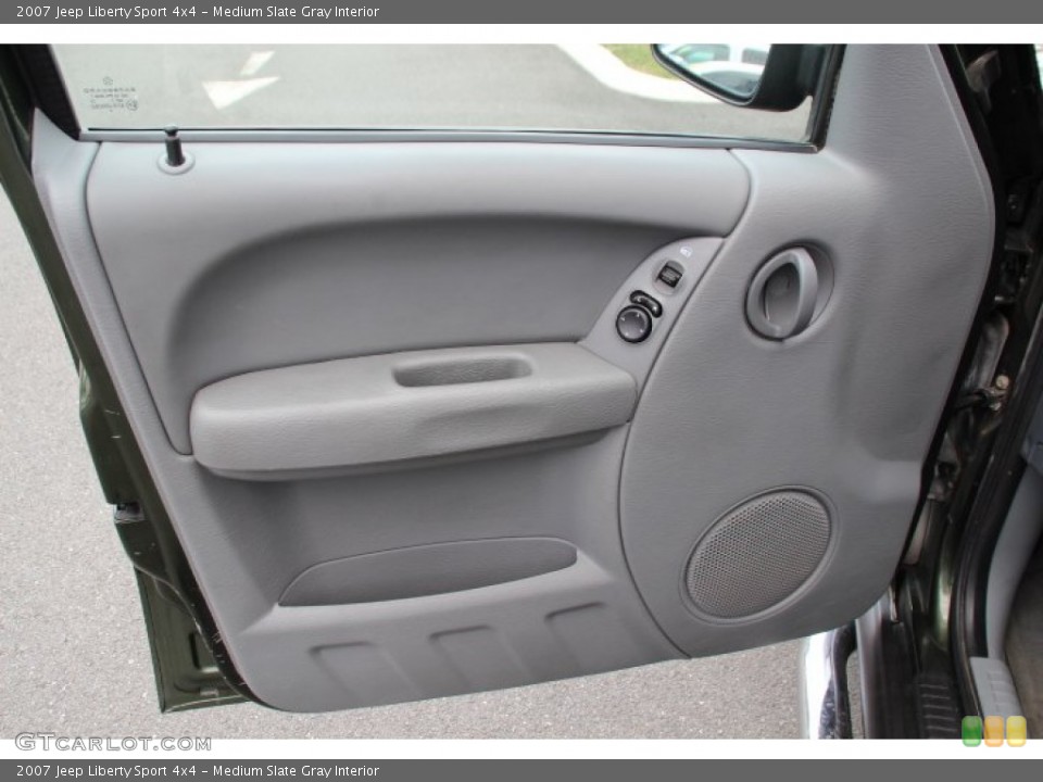 Medium Slate Gray Interior Door Panel for the 2007 Jeep Liberty Sport 4x4 #95902501
