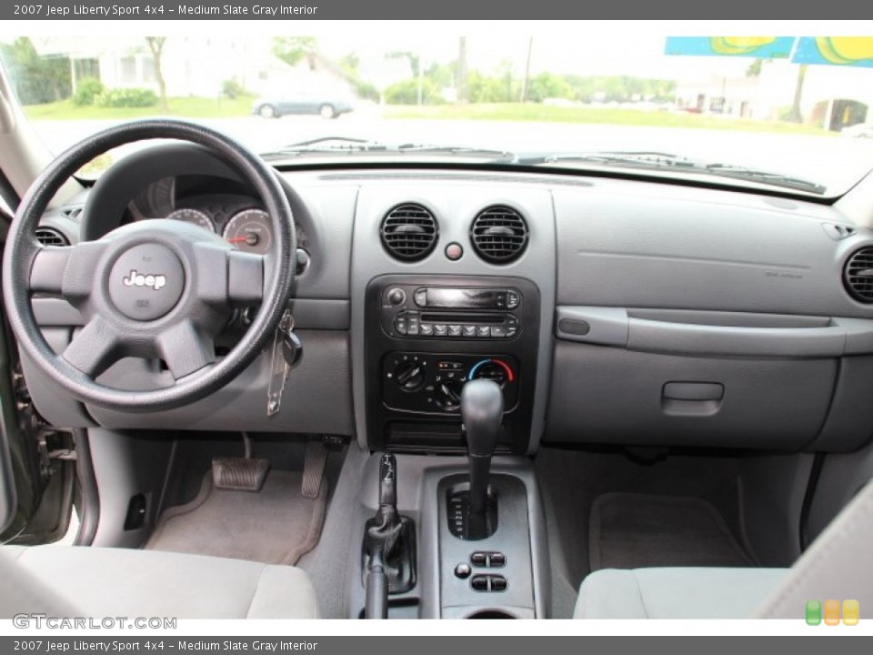 Medium Slate Gray Interior Dashboard for the 2007 Jeep Liberty Sport 4x4 #95902549