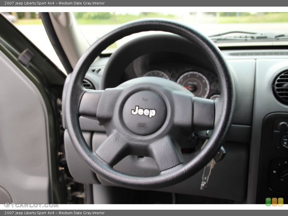 Medium Slate Gray Interior Steering Wheel for the 2007 Jeep Liberty Sport 4x4 #95902567