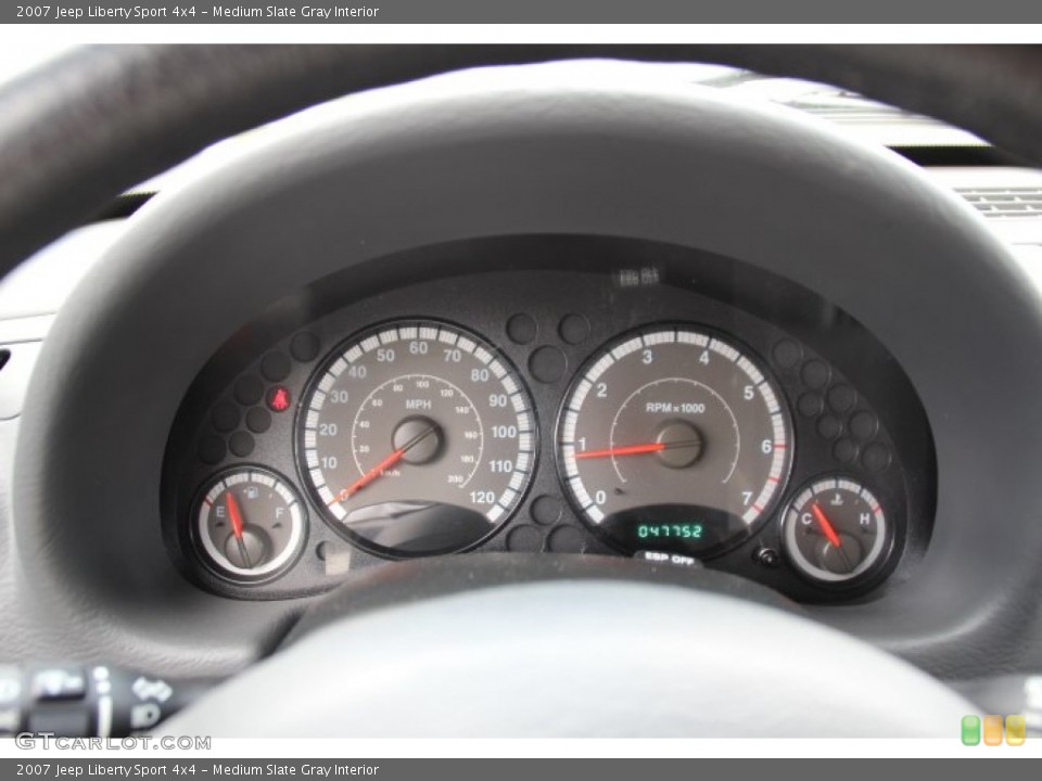 Medium Slate Gray Interior Gauges for the 2007 Jeep Liberty Sport 4x4 #95902582