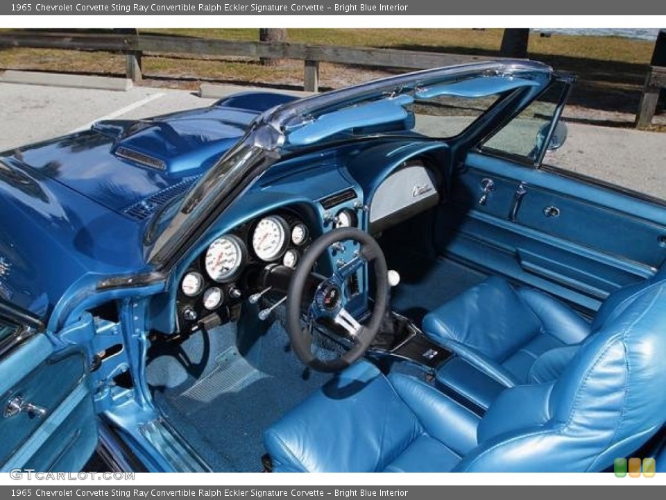 Bright Blue Interior Photo for the 1965 Chevrolet Corvette Sting Ray Convertible Ralph Eckler Signature Corvette #95907058