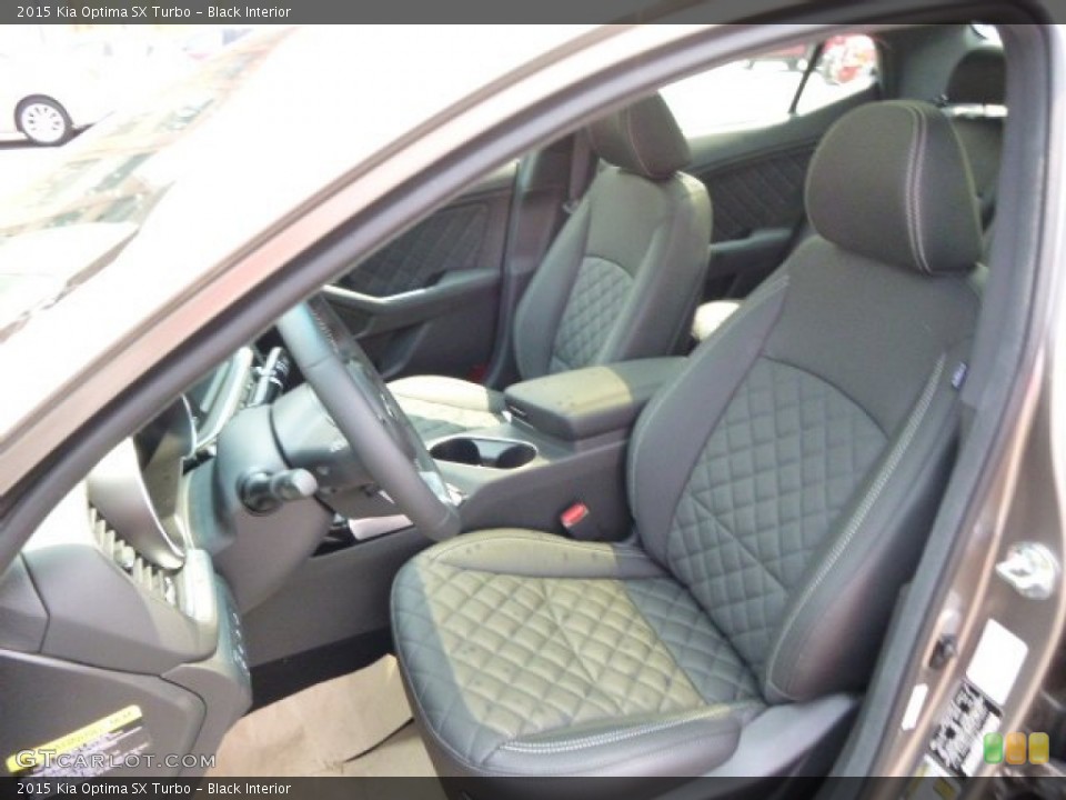 Black Interior Front Seat for the 2015 Kia Optima SX Turbo #95910565