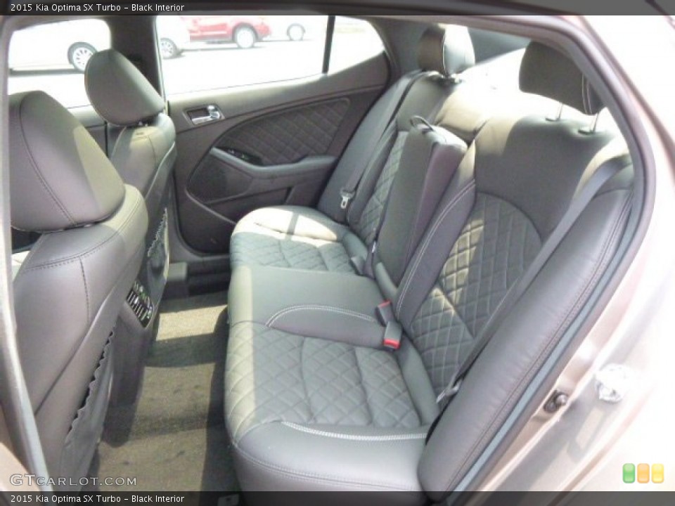 Black Interior Rear Seat for the 2015 Kia Optima SX Turbo #95910586