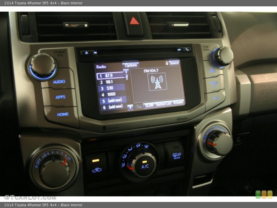 Black Interior Controls for the 2014 Toyota 4Runner SR5 4x4 #95913727