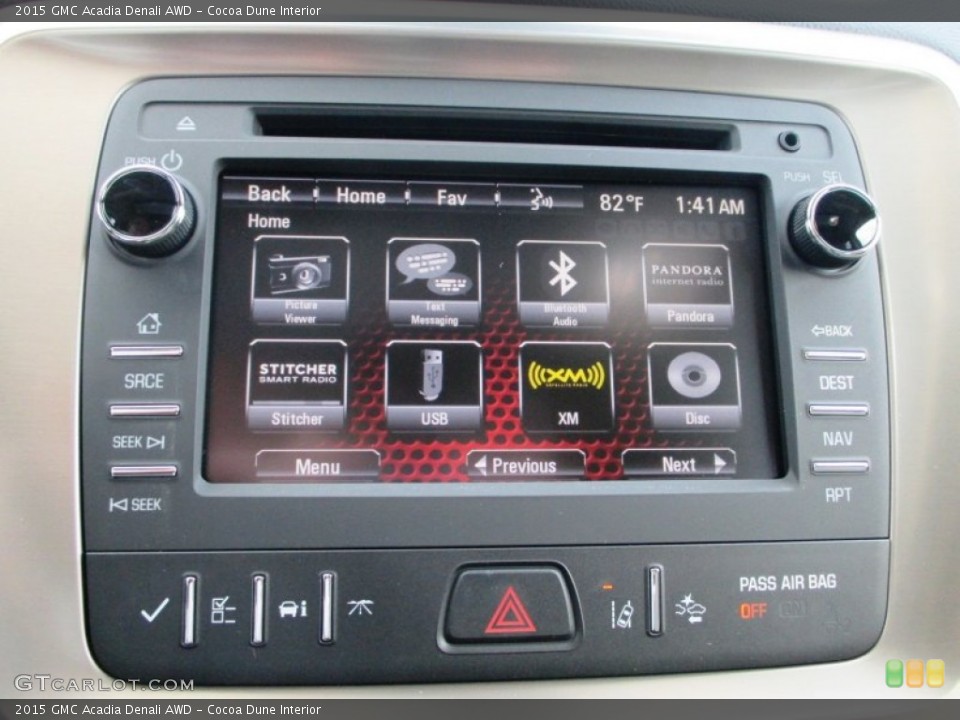 Cocoa Dune Interior Controls for the 2015 GMC Acadia Denali AWD #95914696