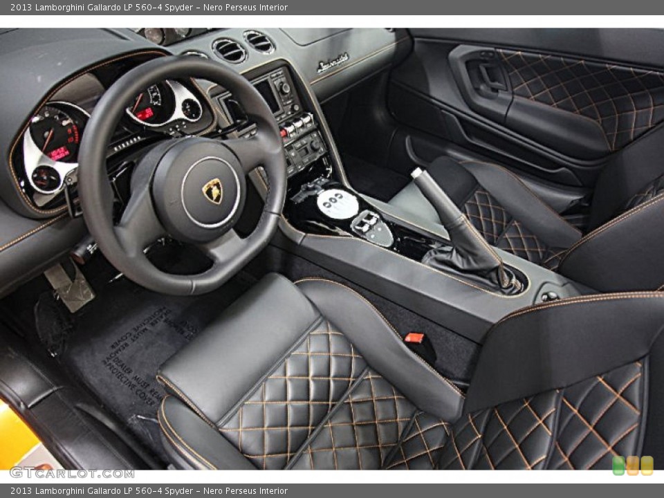 Nero Perseus Interior Prime Interior for the 2013 Lamborghini Gallardo LP 560-4 Spyder #95915089