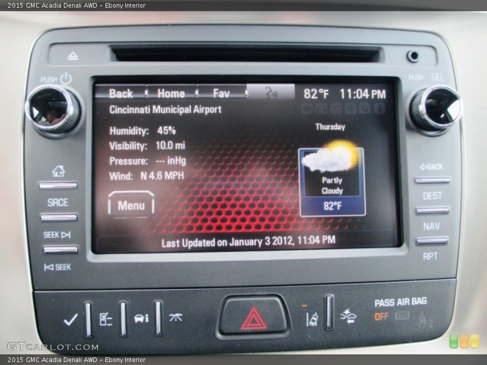 Ebony Interior Controls for the 2015 GMC Acadia Denali AWD #95915710