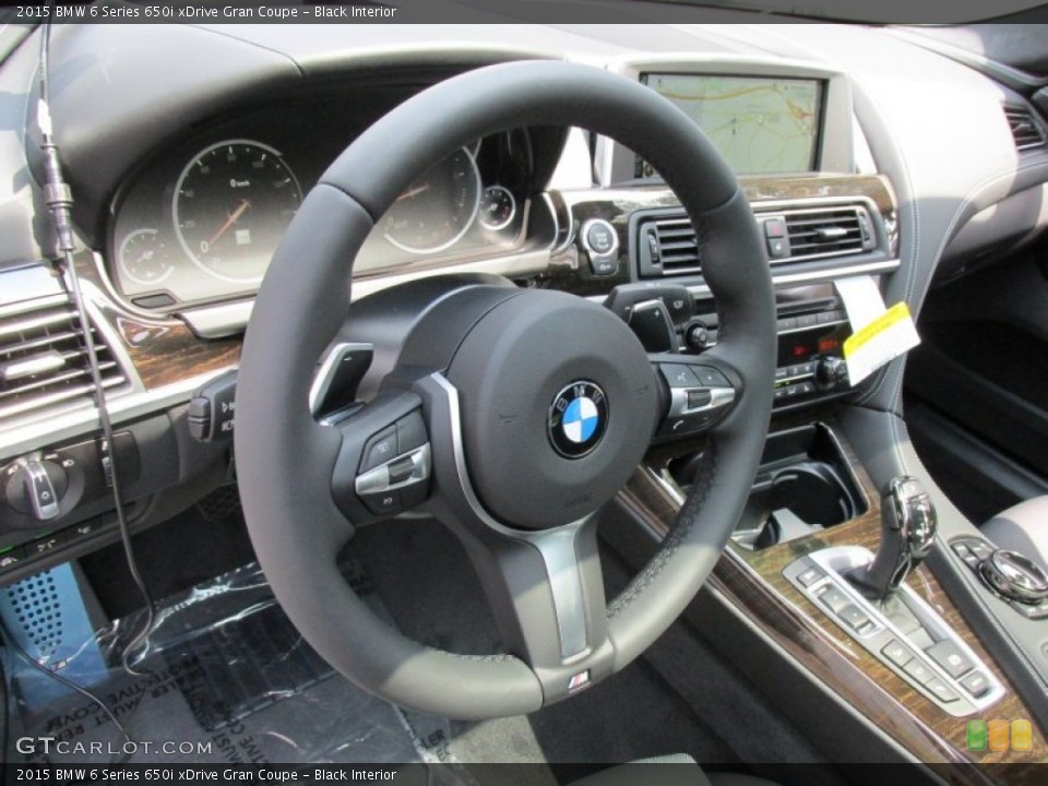 Black Interior Steering Wheel for the 2015 BMW 6 Series 650i xDrive Gran Coupe #95917720