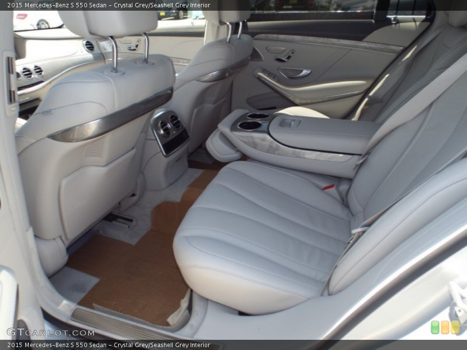 Crystal Grey/Seashell Grey Interior Rear Seat for the 2015 Mercedes-Benz S 550 Sedan #95919821