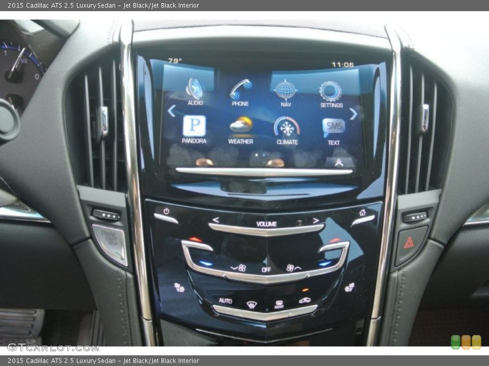 Jet Black/Jet Black Interior Controls for the 2015 Cadillac ATS 2.5 Luxury Sedan #95942020