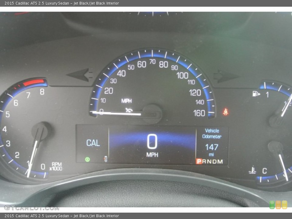 Jet Black/Jet Black Interior Gauges for the 2015 Cadillac ATS 2.5 Luxury Sedan #95942065
