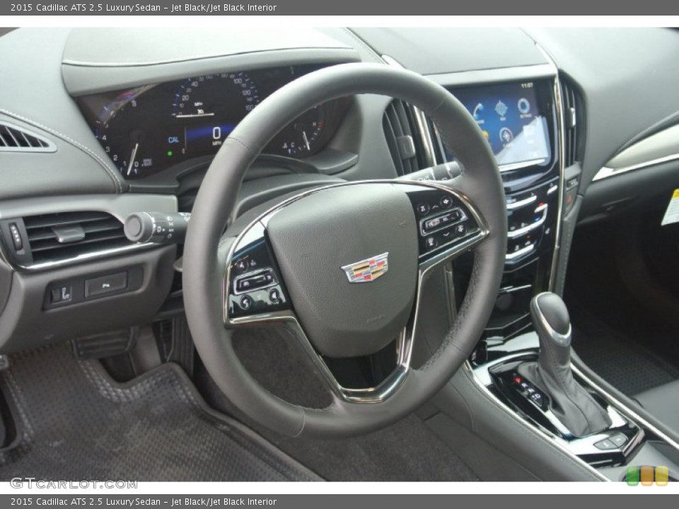 Jet Black/Jet Black Interior Steering Wheel for the 2015 Cadillac ATS 2.5 Luxury Sedan #95942173