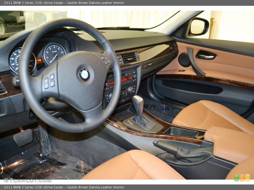 Saddle Brown Dakota Leather Interior Photo for the 2011 BMW 3 Series 328i xDrive Sedan #95955337