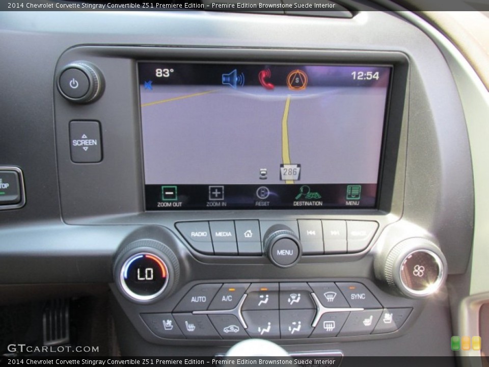 Premire Edition Brownstone Suede Interior Navigation for the 2014 Chevrolet Corvette Stingray Convertible Z51 Premiere Edition #95964719