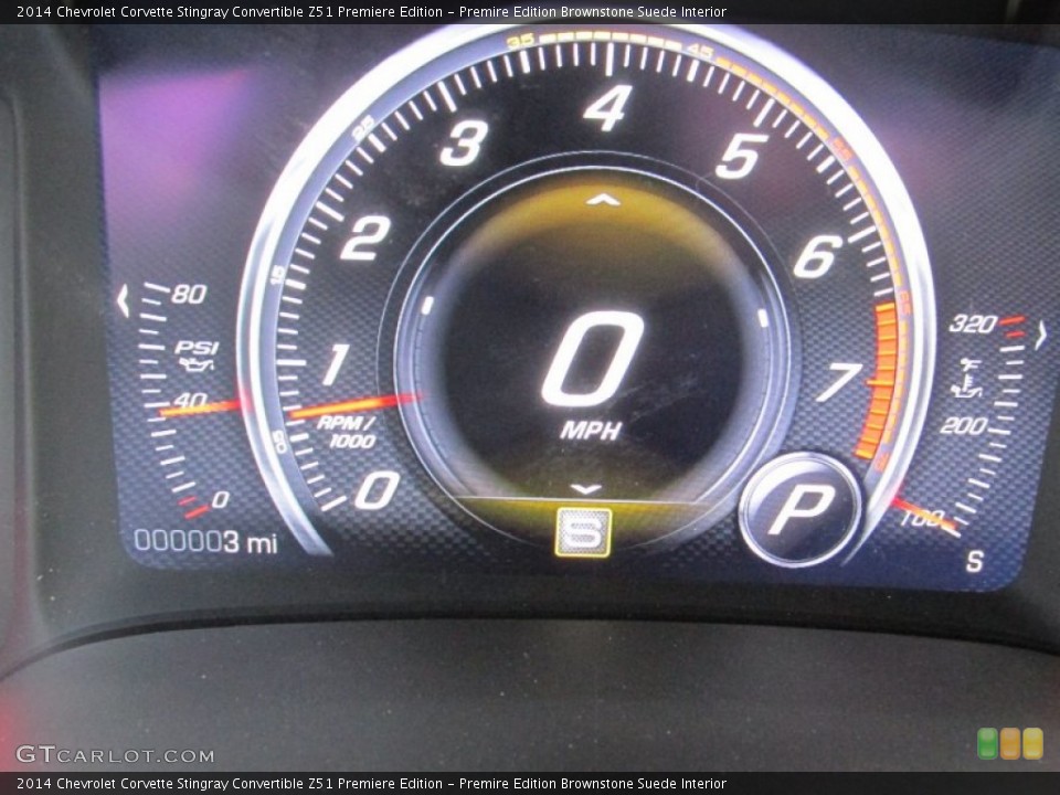 Premire Edition Brownstone Suede Interior Gauges for the 2014 Chevrolet Corvette Stingray Convertible Z51 Premiere Edition #95964791