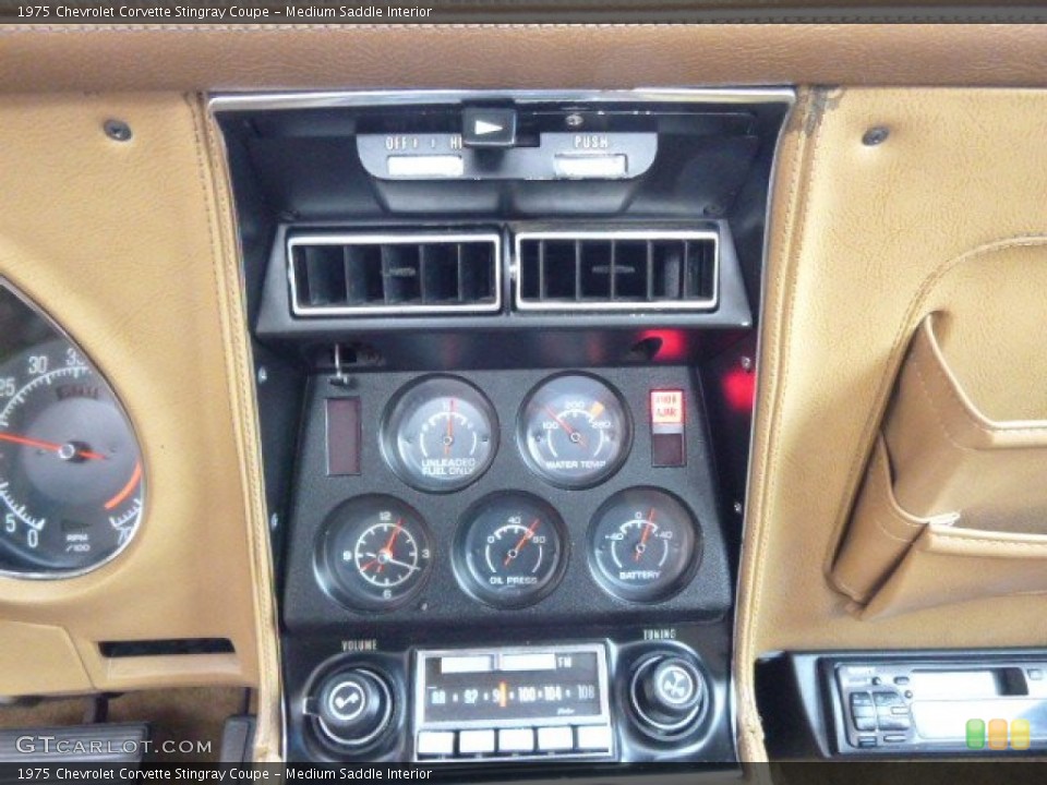 Medium Saddle Interior Controls for the 1975 Chevrolet Corvette Stingray Coupe #95965898