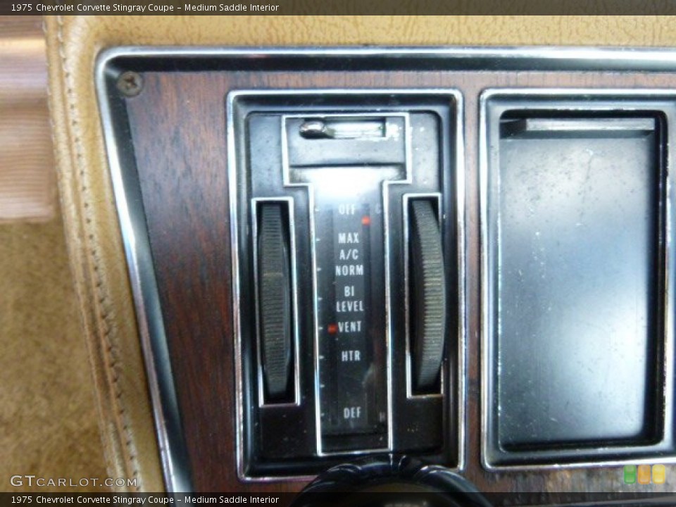 Medium Saddle Interior Controls for the 1975 Chevrolet Corvette Stingray Coupe #95965961