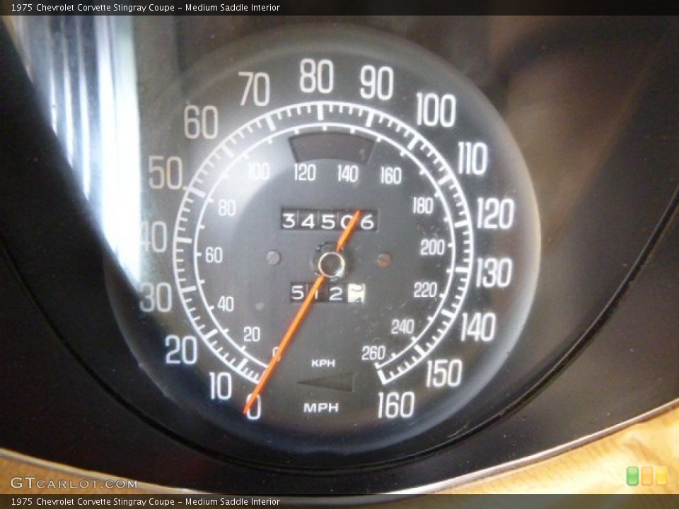 Medium Saddle Interior Gauges for the 1975 Chevrolet Corvette Stingray Coupe #95966015