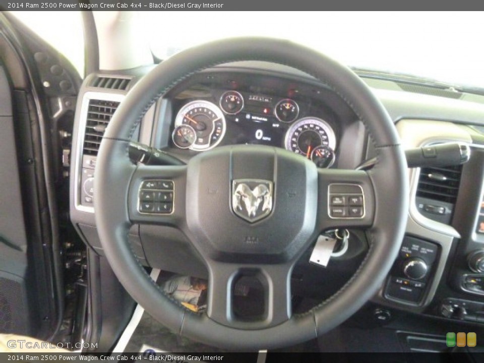 Black/Diesel Gray Interior Steering Wheel for the 2014 Ram 2500 Power Wagon Crew Cab 4x4 #95973692