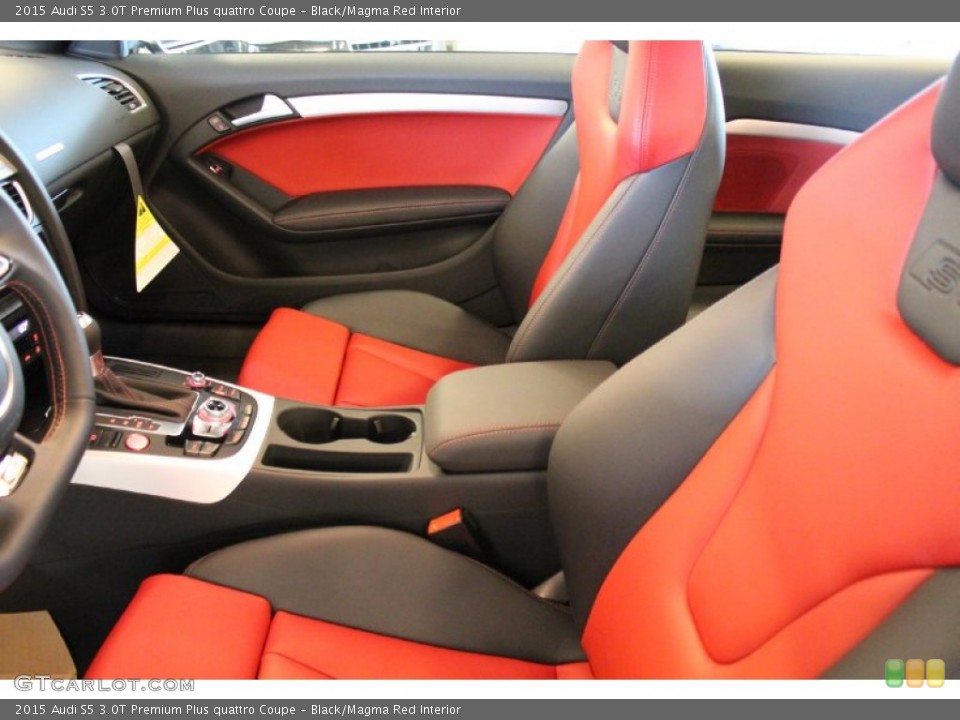 Black/Magma Red Interior Front Seat for the 2015 Audi S5 3.0T Premium Plus quattro Coupe #95979231
