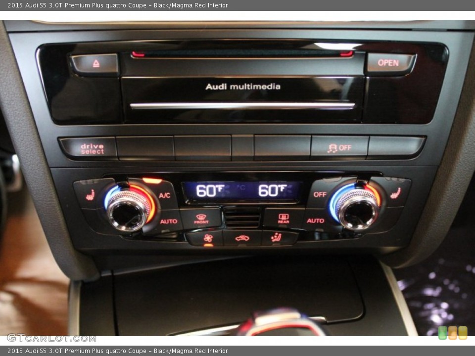 Black/Magma Red Interior Controls for the 2015 Audi S5 3.0T Premium Plus quattro Coupe #95979394