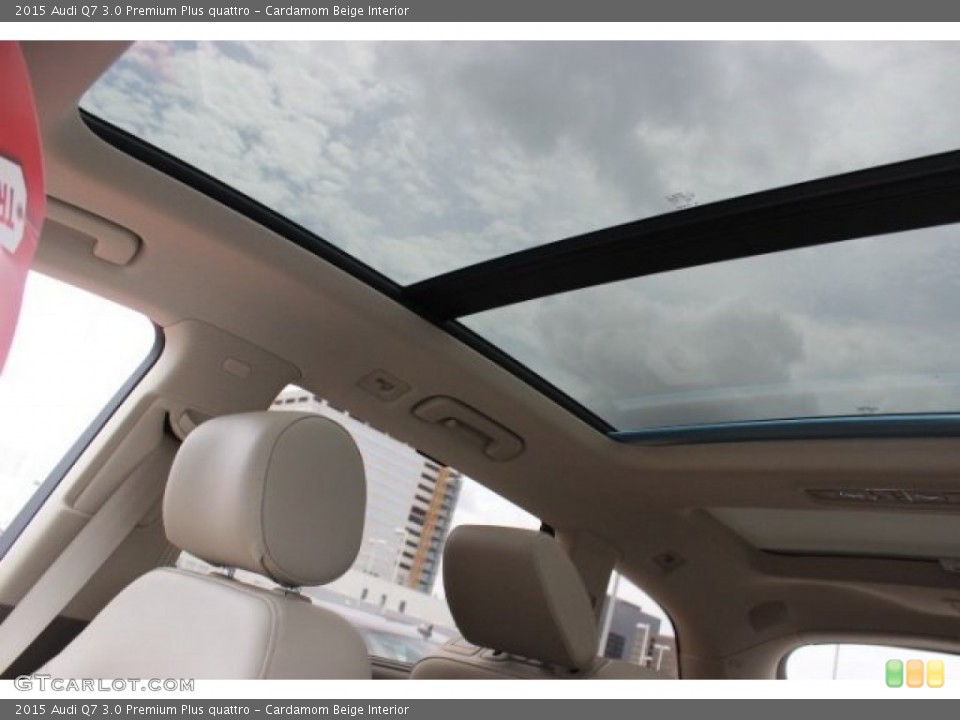 Cardamom Beige Interior Sunroof for the 2015 Audi Q7 3.0 Premium Plus quattro #95985520