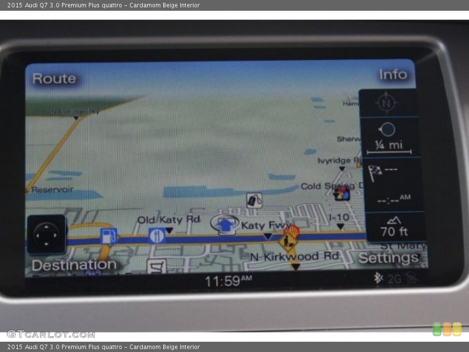 Cardamom Beige Interior Navigation for the 2015 Audi Q7 3.0 Premium Plus quattro #95985529