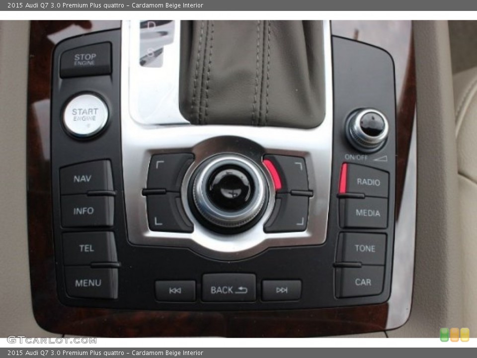 Cardamom Beige Interior Controls for the 2015 Audi Q7 3.0 Premium Plus quattro #95985547