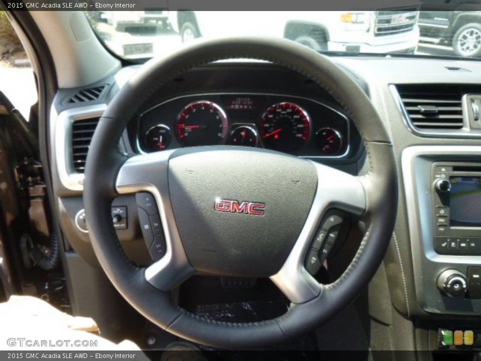 Ebony Interior Steering Wheel for the 2015 GMC Acadia SLE AWD #95987266