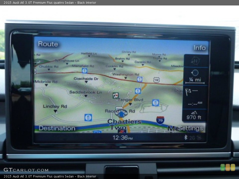 Black Interior Navigation for the 2015 Audi A6 3.0T Premium Plus quattro Sedan #95996775