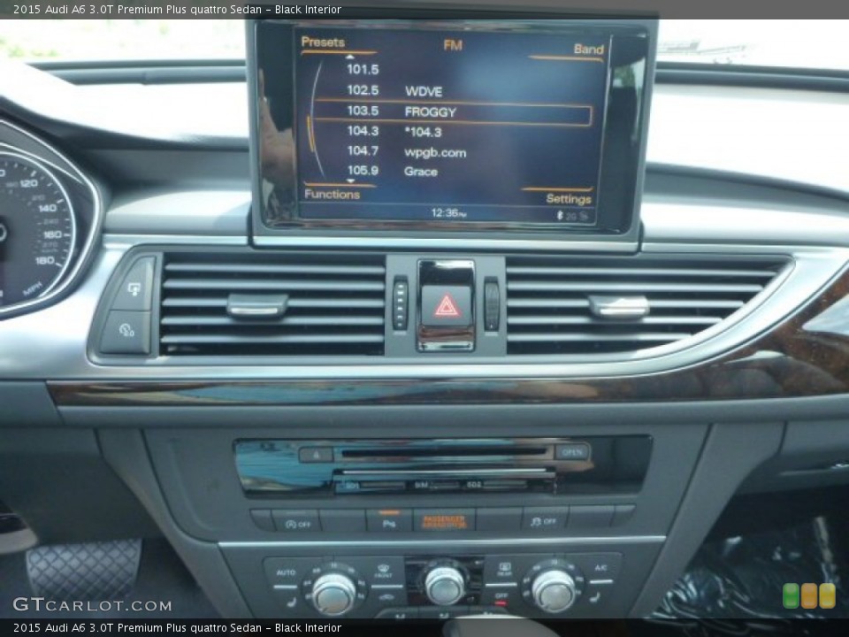Black Interior Controls for the 2015 Audi A6 3.0T Premium Plus quattro Sedan #95996793