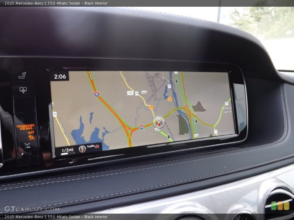 Black Interior Navigation for the 2015 Mercedes-Benz S 550 4Matic Sedan #96016920