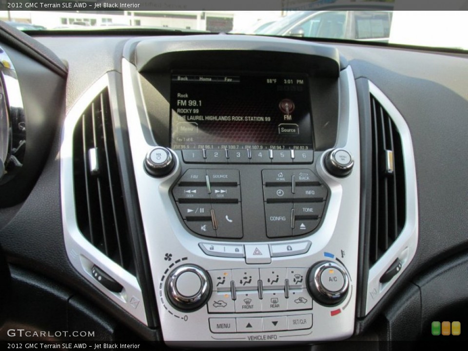 Jet Black Interior Controls for the 2012 GMC Terrain SLE AWD #96022812