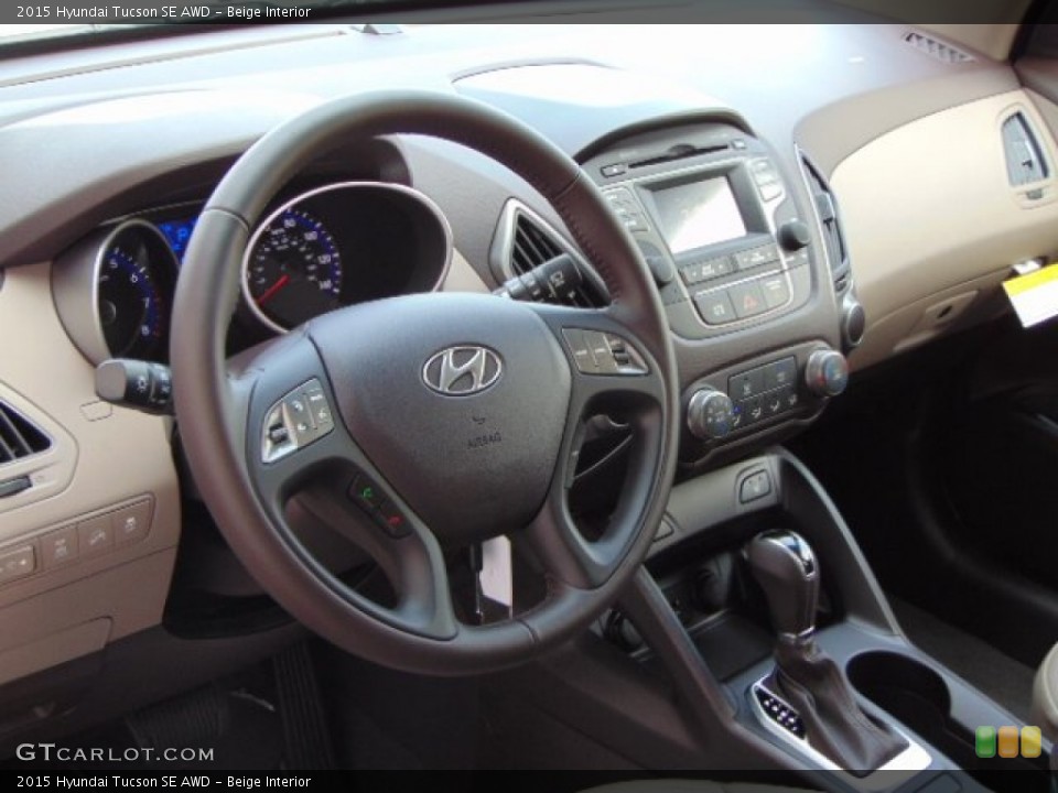 Beige Interior Dashboard for the 2015 Hyundai Tucson SE AWD #96033090