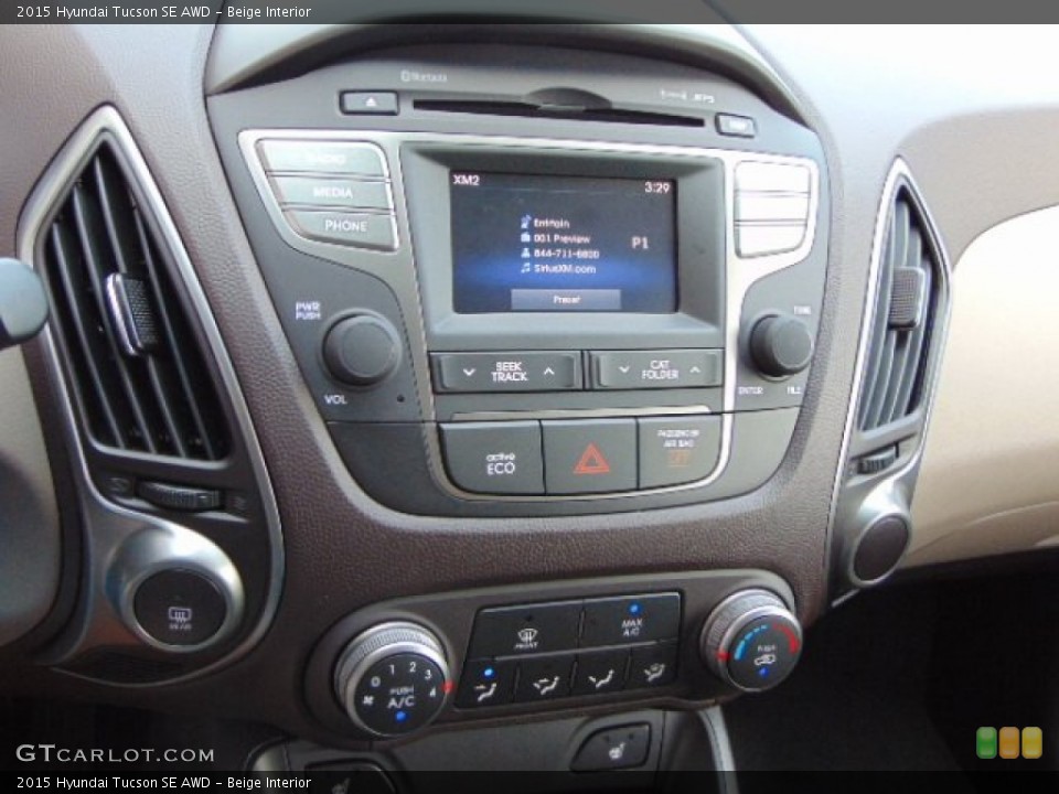 Beige Interior Controls for the 2015 Hyundai Tucson SE AWD #96033201