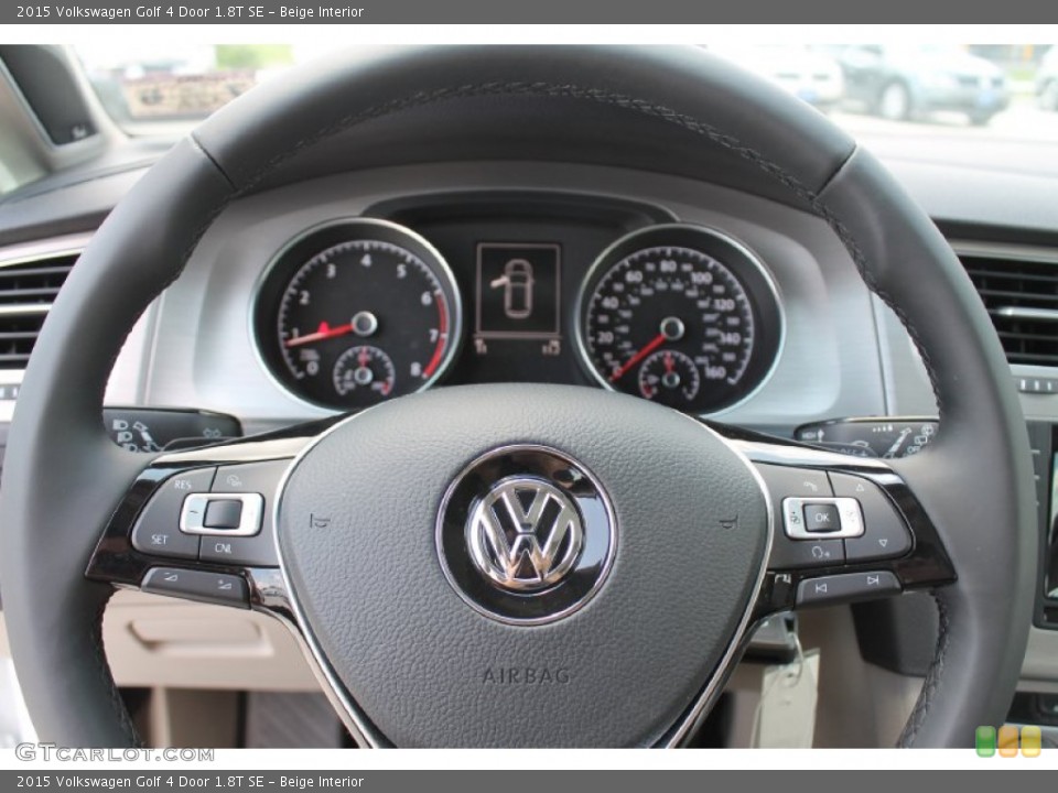 Beige Interior Steering Wheel for the 2015 Volkswagen Golf 4 Door 1.8T SE #96051057