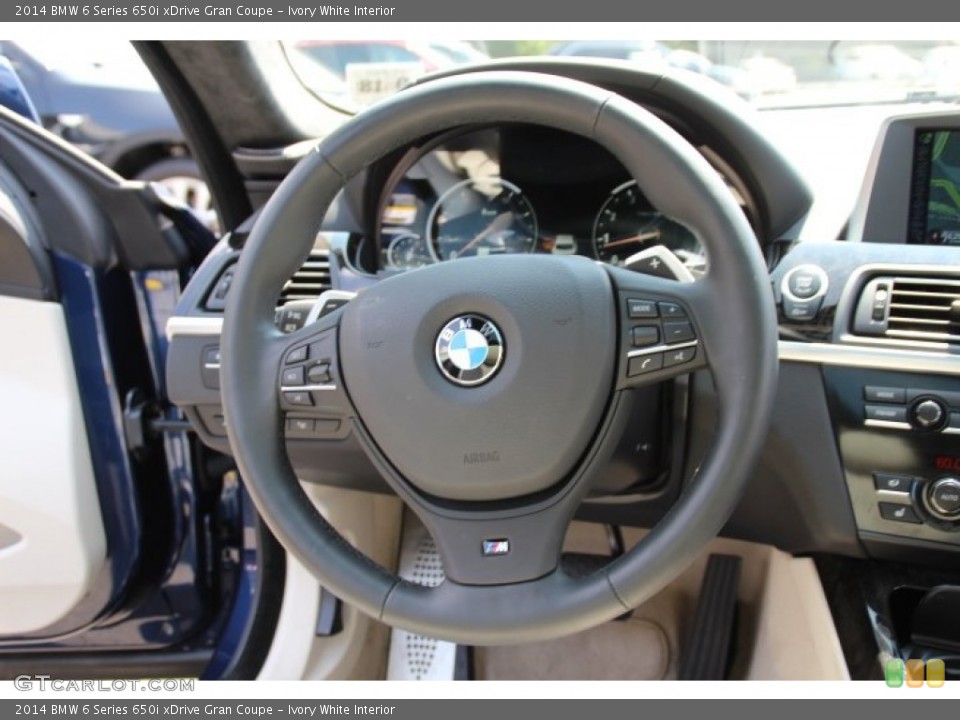 Ivory White Interior Steering Wheel for the 2014 BMW 6 Series 650i xDrive Gran Coupe #96059166