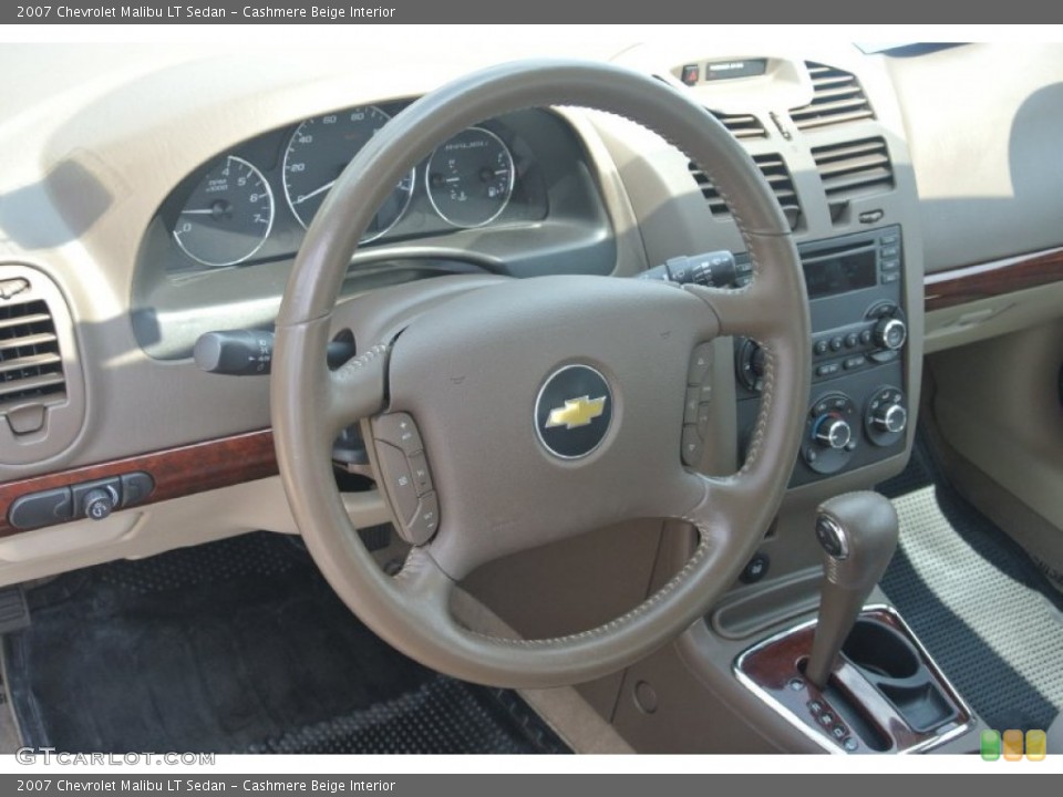 Cashmere Beige Interior Steering Wheel for the 2007 Chevrolet Malibu LT Sedan #96066702