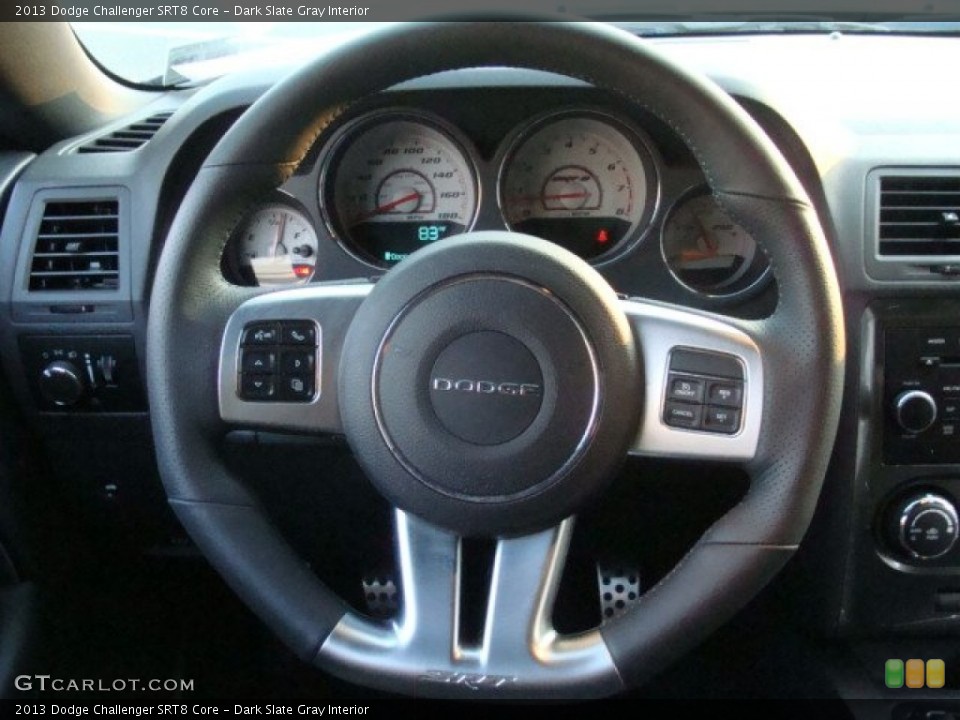 Dark Slate Gray Interior Steering Wheel for the 2013 Dodge Challenger SRT8 Core #96070674