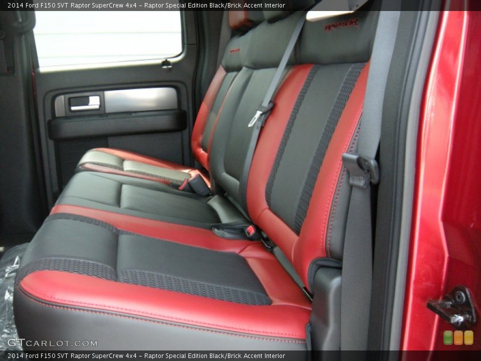 Raptor Special Edition Black/Brick Accent Interior Rear Seat for the 2014 Ford F150 SVT Raptor SuperCrew 4x4 #96079587