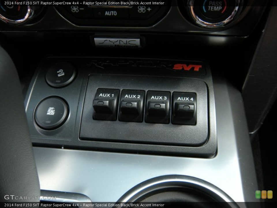 Raptor Special Edition Black/Brick Accent Interior Controls for the 2014 Ford F150 SVT Raptor SuperCrew 4x4 #96079746