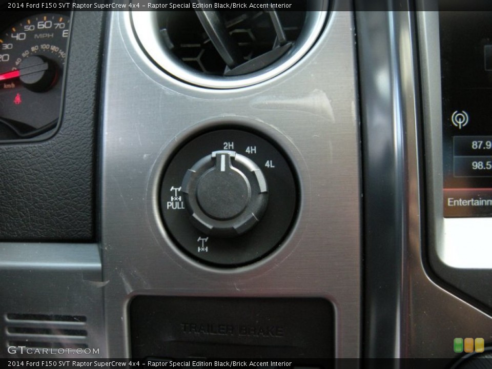 Raptor Special Edition Black/Brick Accent Interior Controls for the 2014 Ford F150 SVT Raptor SuperCrew 4x4 #96079758