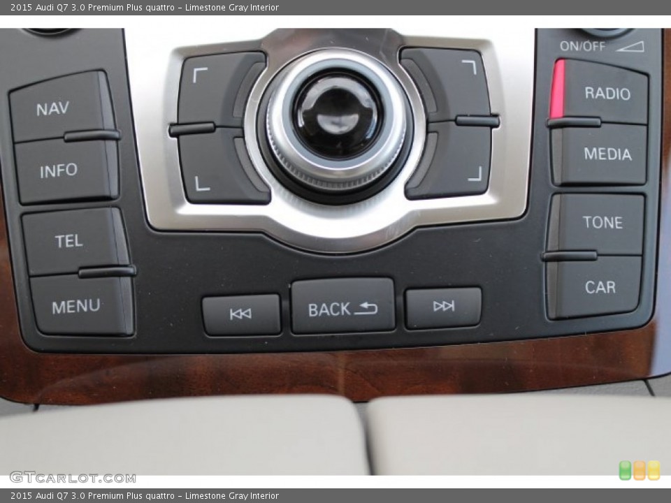 Limestone Gray Interior Controls for the 2015 Audi Q7 3.0 Premium Plus quattro #96082515