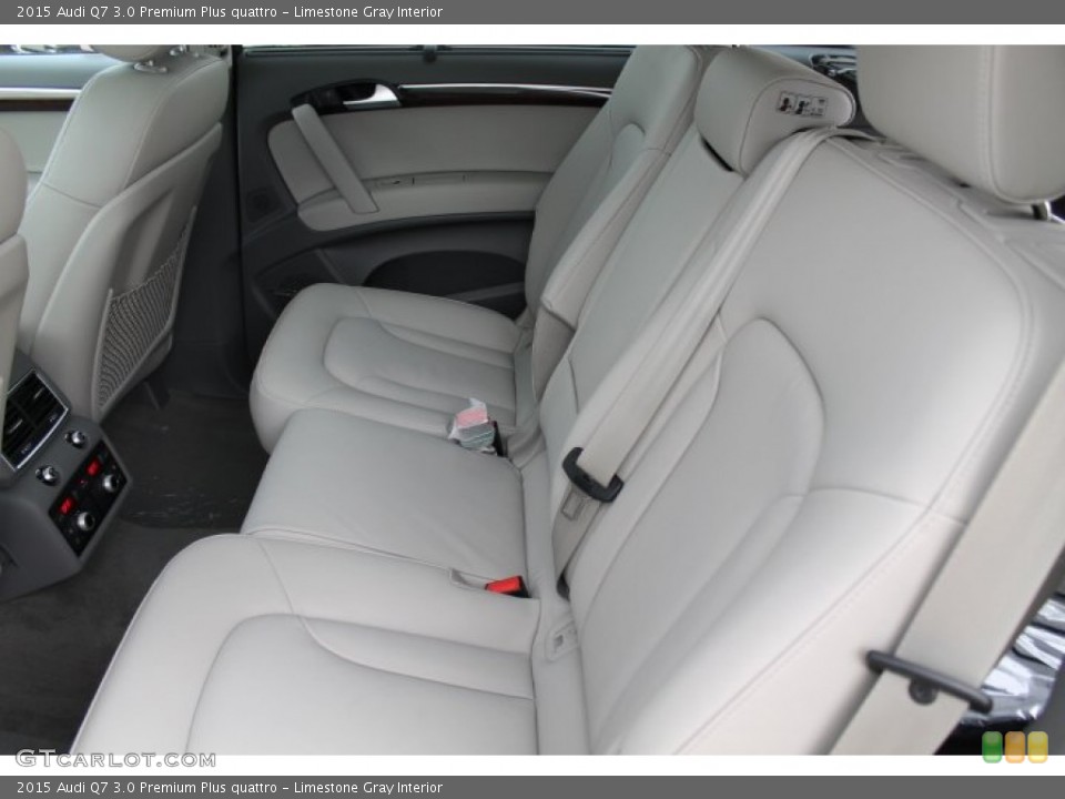 Limestone Gray Interior Rear Seat for the 2015 Audi Q7 3.0 Premium Plus quattro #96082650
