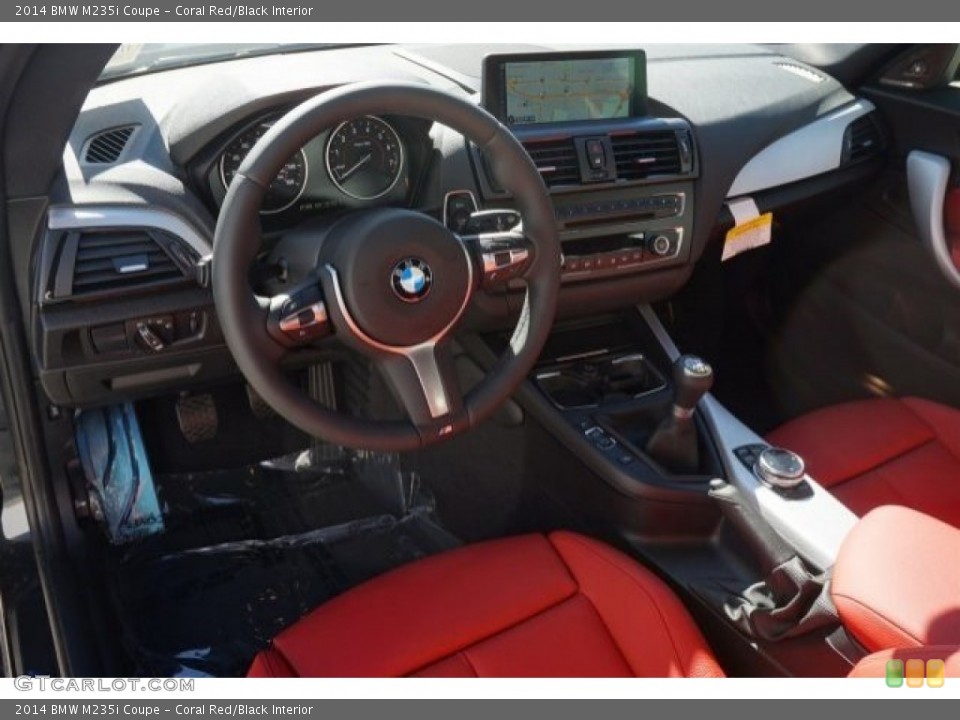 Coral Red/Black 2014 BMW M235i Interiors